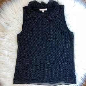 Banana Republic ruffle color sleeveless blouse